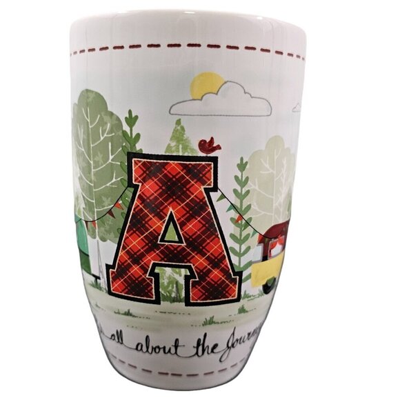 Retro Camper It’s all about the journey Large 18 Oz Porcelain Mug – “A” - Picture 6 of 16